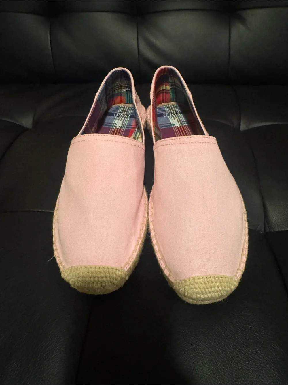 Polo Ralph Lauren Pink Canvas Loafers